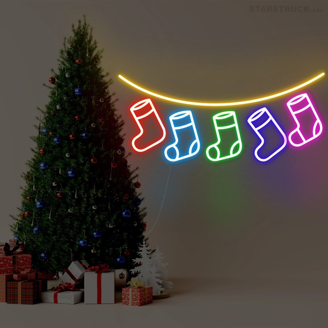 Christmas Stockings - Neon Sign - Starstruck Leds