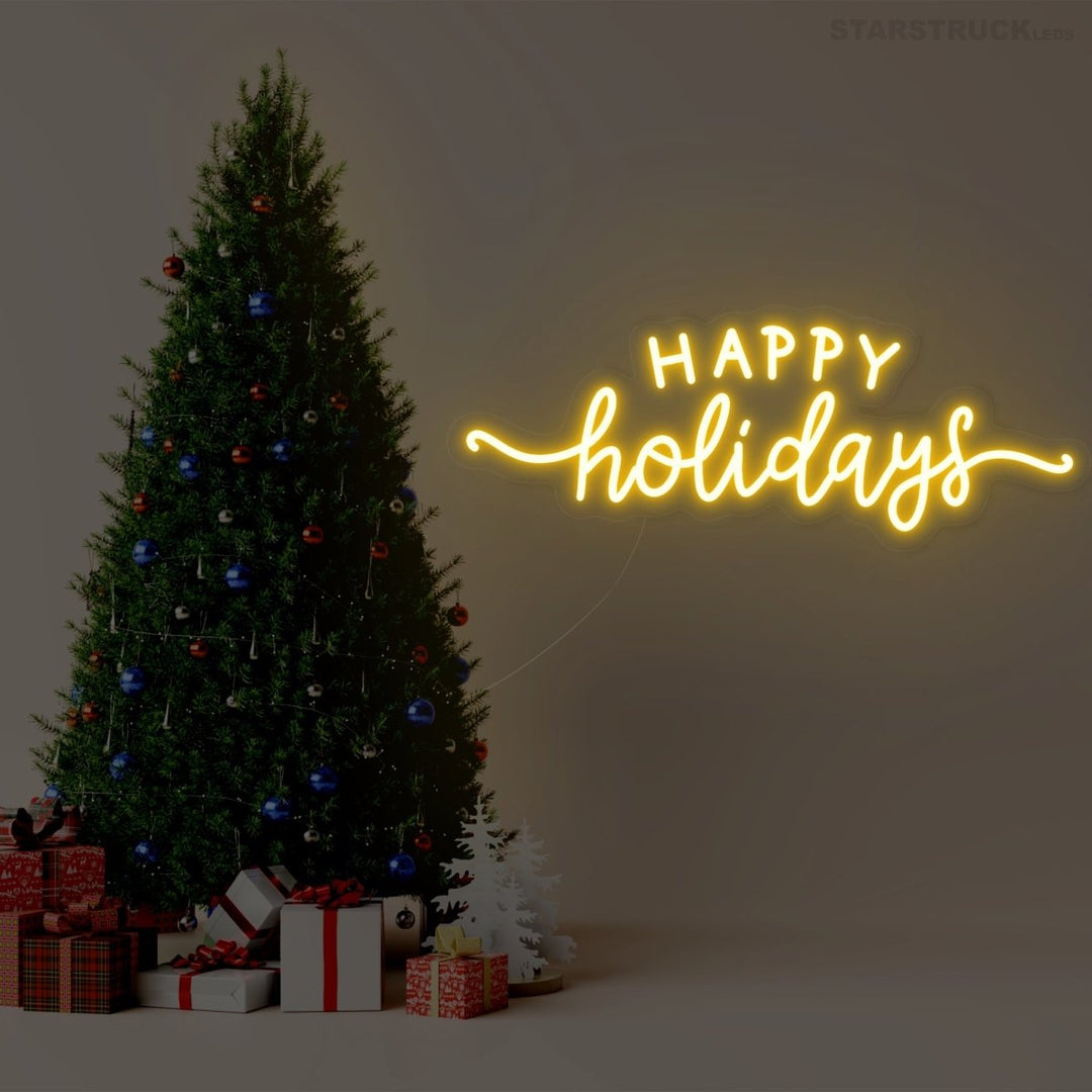 Happy Holidays - Neon Sign - Starstruck Leds