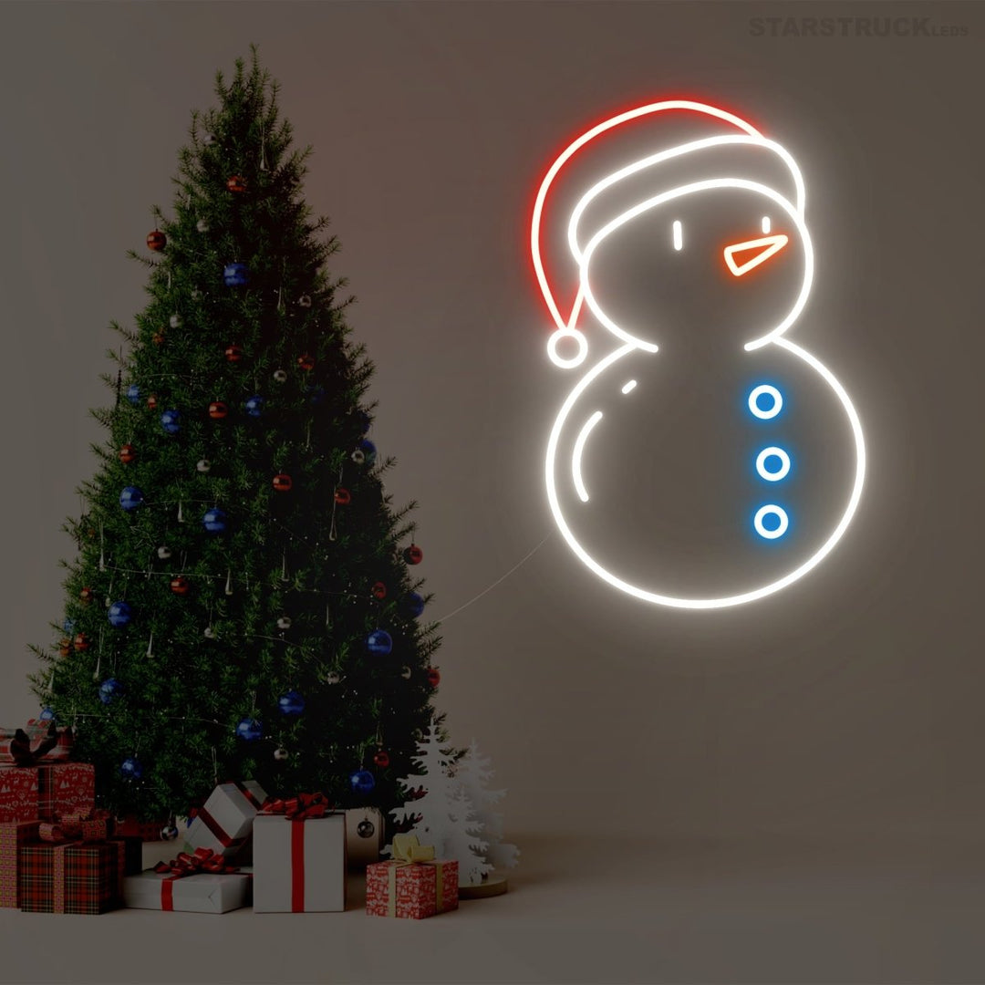 Snowman Christmas Neon Sign Picture LED Light